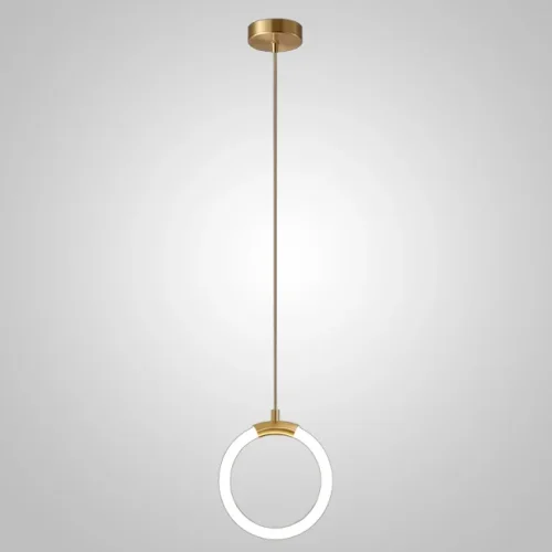 Светильник подвесной LED Nils 240157-23 ImperiumLoft белый 1 лампа, основание латунь в стиле минимализм современный 