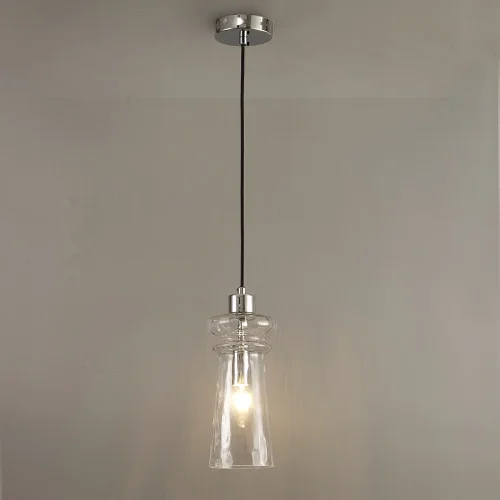 Светильник подвесной Pasti 4968/1A Odeon Light прозрачный 1 лампа, основание хром в стиле современный  фото 4