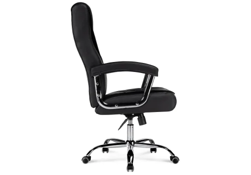 Компьютерное кресло Class black 15254 Woodville, чёрный/искусственная кожа, ножки/металл/хром, размеры - *1540***650*730 фото 4