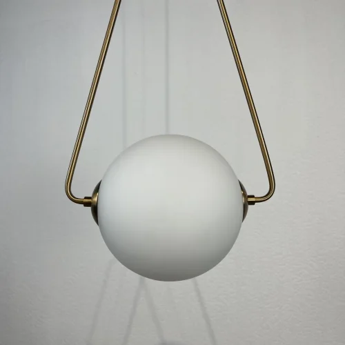 Светильник подвесной Lavaliere 101725-26 ImperiumLoft белый 1 лампа, основание золотое в стиле современный  фото 10