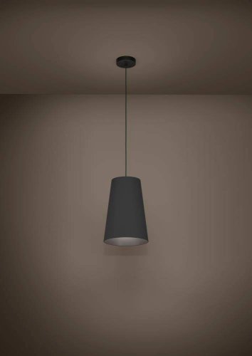 Светильник подвесной Petrosa 390132 Eglo чёрный 1 лампа, основание чёрное в стиле современный  фото 2