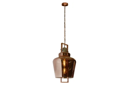 Светильник подвесной Dama A1500/B3 BR iLamp коричневый 1 лампа, основание коричневое в стиле современный лофт выдувное