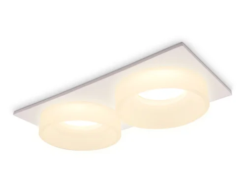 Светильник точечный TN1317 Ambrella light белый 2 лампы, основание белое в стиле современный  фото 3