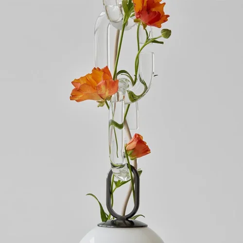 Светильник подвесной CHAIN ПРОЗРАЧНЫЙ 178151-26 ImperiumLoft белый на 1 лампу, основание латунь прозрачное в стиле современный фото 5