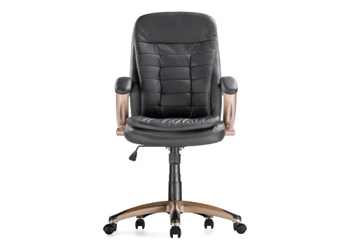 Компьютерное кресло Palamos черное 1730 Woodville, чёрный/искусственная кожа, ножки/металл/коричневый, размеры - *1140***630* фото 6