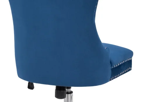 Компьютерное кресло Vento blue 11856 Woodville, синий/велюр, ножки/металл/хром, размеры - *1110***530*620 фото 6