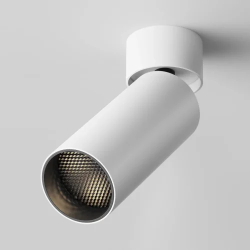 Светильник накладной Focus LED C055CL-L12W3K-W-W Maytoni белый на 1 лампу, основание белое в стиле хай-тек современный круглый фото 7