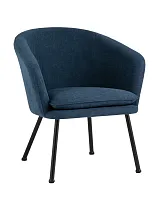 Кресло Декстер, синий УТ000034959 Stool Group, синий/ткань, ножки/металл/чёрный, размеры - ****710*660мм