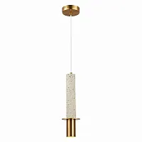 Светильник подвесной Varese SL1211.513.01 ST-Luce золотой белый 1 лампа, основание золотое в стиле современный трубочки