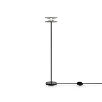 Торшер LED Tower FR5537FL-L7B Freya дымчатый на 1 лампу, основание чёрное в стиле современный 