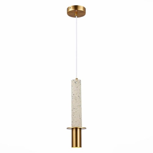 Светильник подвесной Varese SL1211.513.01 ST-Luce золотой белый 1 лампа, основание золотое в стиле современный трубочки