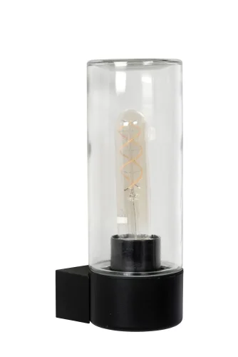 Настенный светильник Micha 27838/01/30 Lucide уличный IP44 чёрный 1 лампа, плафон прозрачный в стиле классический E27 фото 2