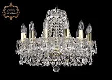 Люстра подвесная хрустальная 11.11.12.165.Gd.Sp Bohemia Art Classic прозрачная на 12 ламп, основание золотое в стиле классический 