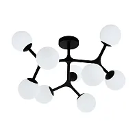 Светильник потолочный Maragall 39532 Eglo белый на 9 ламп, основание чёрное в стиле современный шар Светильник потолочный Maragall 39532 Eglo белый на 9 ламп, основание чёрное в стиле современный шар