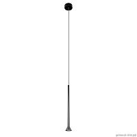 Светильник подвесной LED Pipe 10337/550 Black LOFT IT чёрный 1 лампа, основание чёрное в стиле хай-тек модерн трубочки