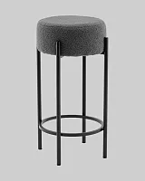 Стул барный Беккет букле темно-серый УТ000041574 Stool Group, серый/букле, ножки/металл/чёрный, размеры - **370**370*370