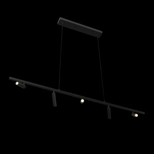 Светильник подвесной LED Sign 10260/5 Black LOFT IT чёрный 5 ламп, основание чёрное в стиле хай-тек  фото 6