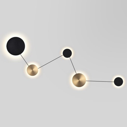 Бра LED Galaxy 7115/30WL Odeon Light чёрный на 1 лампу, основание чёрное в стиле хай-тек отражённый свет фото 4