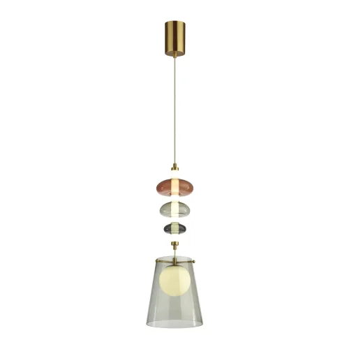 Светильник подвесной LED Amore 5411/18LB Odeon Light серый 1 лампа, основание бронзовое в стиле современный арт-деко  фото 3