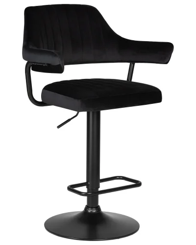 Стул барный набор 2 шт. SET-2 5019_BlackBase-LM CHARLY BLACK, цвет сиденья черный велюр (MJ9-101), цвет основания черный Dobrin, /велюр, ножки/металл/чёрный, размеры - 990*1200***610*540 фото 2 Стул барный набор 2 шт. SET-2 5019_BlackBase-LM CHARLY BLACK, цвет сиденья черный велюр (MJ9-101), цвет основания черный Dobrin, /велюр, ножки/металл/чёрный, размеры - 990*1200***610*540 фото 2