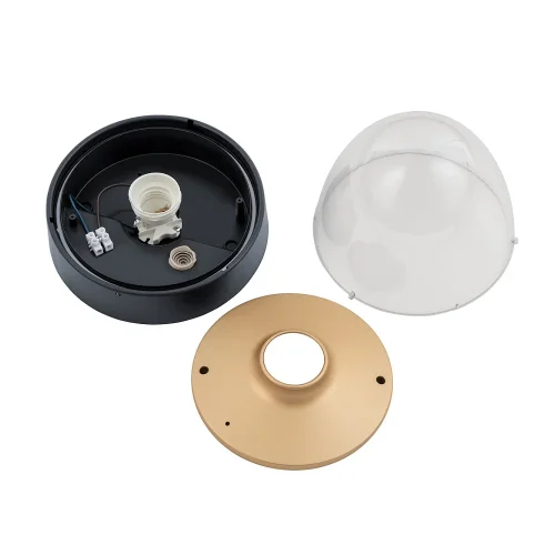 Светильник потолочный Nook 7976-NW Nowodvorski прозрачный на 1 лампу, основание чёрное в стиле современный фото 4