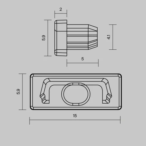 Комплект заглушек (для профиля 22×06) 10 шт., ALM-004-B-EC 642012 Maytoni цвет LED K, световой поток Lm фото 5
