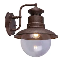 Настенный светильник Sella 3272R Globo уличный IP44 коричневый 1 лампа, плафон прозрачный в стиле кантри прованс E27