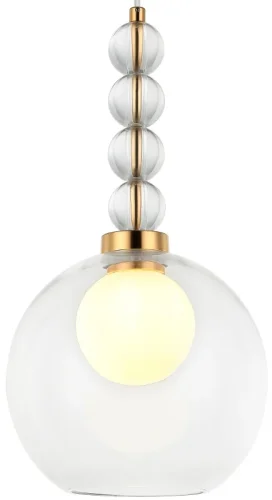 Светильник подвесной Designo 2166/05/01P Stilfort прозрачный 1 лампа, основание бронзовое в стиле современный шар фото 2