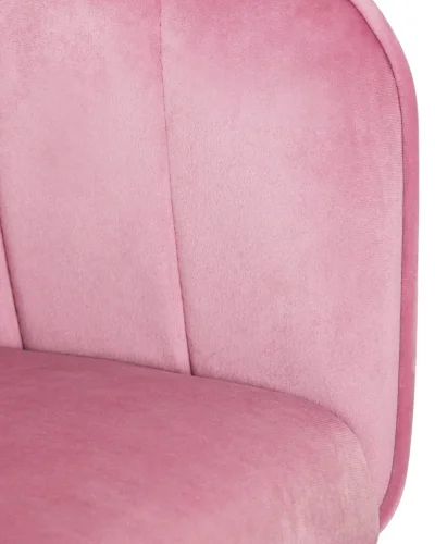 Стул барный 5025-LM DARCY,  цвет сиденья розовый (1922-16), цвет основания хром Dobrin, розовый/велюр, ножки/металл/хром, размеры - 860*1070***510*460 фото 7