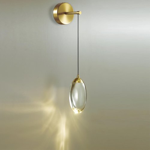 Бра LED Pura 7159/3WL Odeon Light прозрачный на 1 лампу, основание бронзовое в стиле хай-тек выдувное фото 3 Бра LED Pura 7159/3WL Odeon Light прозрачный на 1 лампу, основание бронзовое в стиле хай-тек выдувное фото 3