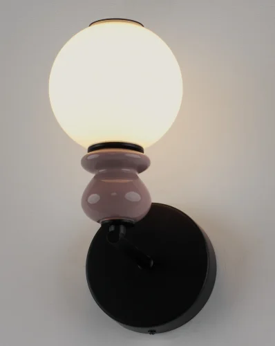 Бра LED Glaze V11703-WL Moderli белый на 1 лампу, основание чёрное в стиле современный фото 3