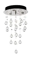 Светильник потолочный Tesoro H 1.4.25.200 N Dio D'Arte прозрачный 3 лампы, основание никель в стиле классика 