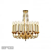 Люстра потолочная Louvre MD8551-20 GD iLamp без плафона на 20 ламп, основание золотое в стиле современный американский 