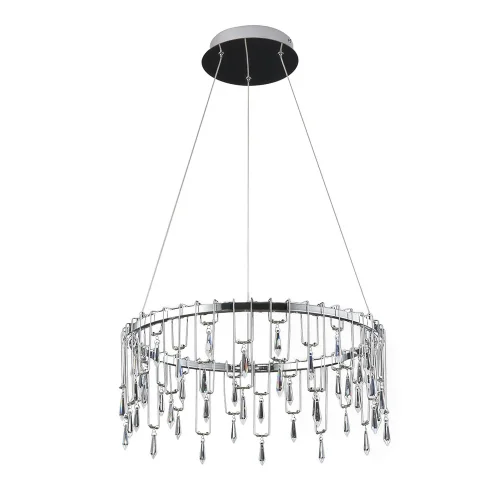 Светильник подвесной LED Rotondo 1019/02 SP-70 Divinare прозрачный на 1 лампу, основание хром в стиле современный 