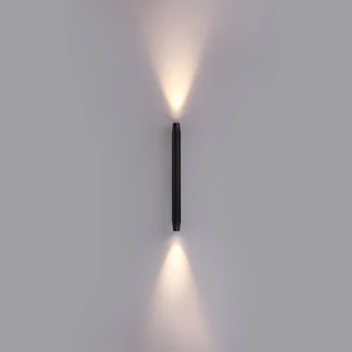Настенный светильник LED уличный Jug 7141/12WL Odeon Light уличный IP65 чёрный на 1 лампу, плафон чёрный в стиле современный хай-тек LED фото 6