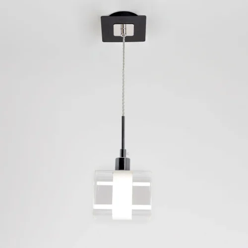 Светильник подвесной Вирта CL139012 Citilux прозрачный 1 лампа, основание чёрное в стиле современный  фото 3