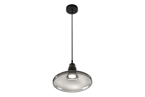 Светильник подвесной Puro AP9006-1D GR iLamp чёрный серый 1 лампа, основание чёрное в стиле модерн  фото 2
