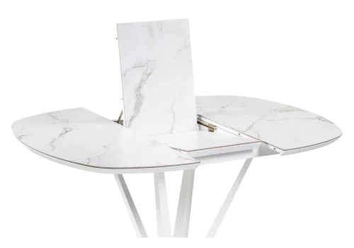 Керамический стол Азраун белый 528473 Woodville столешница белая из керамика фото 5