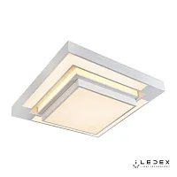 Люстра потолочная LED с пультом Summery B8015-72W/550*550 WH iLedex белая на 1 лампа, основание белое в стиле современный хай-тек с пультом квадраты