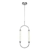 Светильник подвесной LED Ellisse V000027L Indigo прозрачный на 1 лампу, основание хром в стиле хай-тек 
