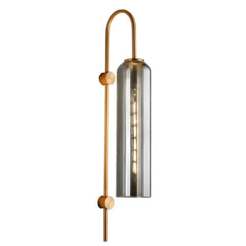 Бра ARTICOLO float Wall Sconce Gray 156166-22 ImperiumLoft серый на 1 лампу, основание золотое в стиле современный 