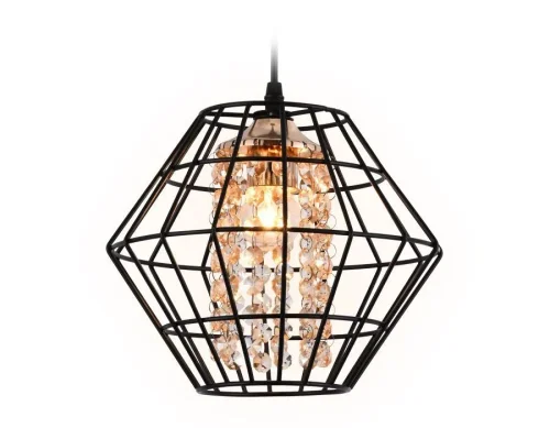 Светильник подвесной TR5852 Ambrella light коричневый янтарный 1 лампа, основание коричневое в стиле лофт современный  фото 3