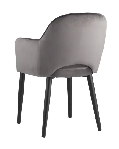 Стул Венера NEW, велюр серый УТ000031297 Stool Group, серый/велюр, ножки/металл/чёрный, размеры - ****585*645 фото 4