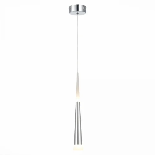 Светильник подвесной LED Orpelo SLE200113-01 Evoluce хром белый на 1 лампу, основание хром в стиле современный трубочки