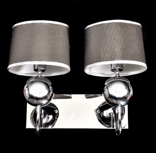 Бра Viverra LDW 052-2 Lumina Deco серебряный на 2 лампы, основание хром в стиле современный  фото 3