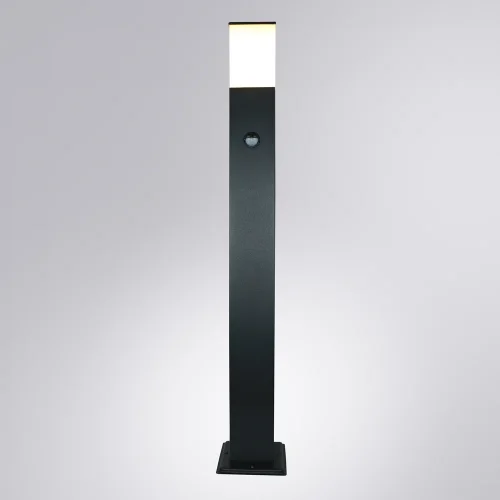 Парковый светильник Plate A3711FN-1BK Arte Lamp уличный IP65 чёрный на 1 лампу, плафон белый в стиле современный E27 фото 4
