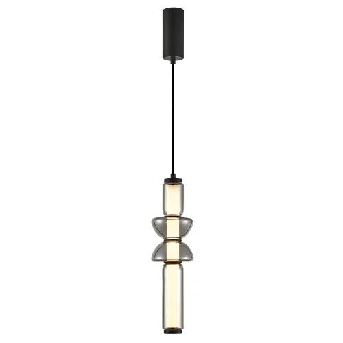 Светильник подвесной LED Mall A2412SP-17SM Arte Lamp серый чёрный на 1 лампу, основание чёрное в стиле современный трубочки