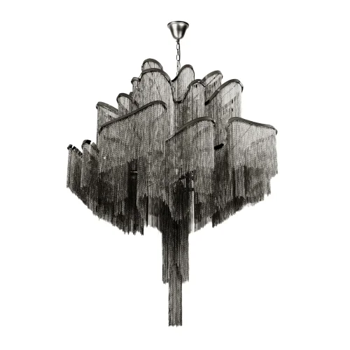 Люстра подвесная Стим / Stream 10208/800 Gunmetal LOFT IT серая никель на 12 ламп, основание серое никель в стиле арт-деко цепочки фото 3
