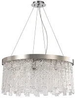 Люстра подвесная Frostyle 2155/11/08P Stilfort прозрачная на 8 ламп, основание никель в стиле современный 