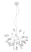 Светильник подвесной EVITA SP36 WHITE/TRANSPARENT Crystal Lux прозрачный 36 ламп, основание белое в стиле современный ветви
